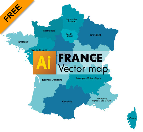 594x549 Free Graphic Vector Map Of France (Nouvelles