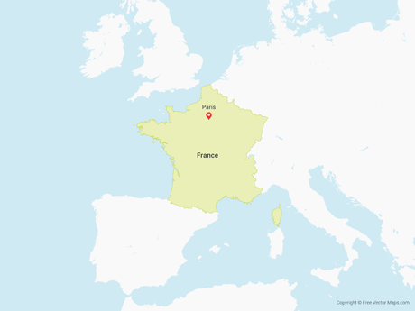 460x345 Vector Maps Of France Free Vector Maps