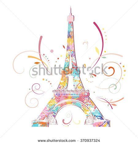 450x470 Romantic Background With Eiffel Tower, Vector Illustration Yo