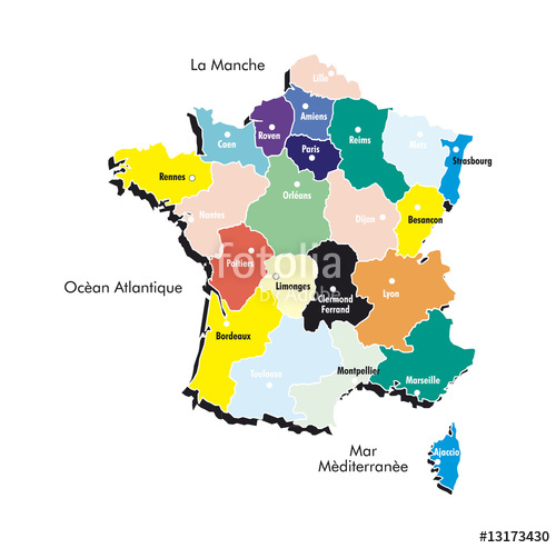 500x493 Francia Con Regioni Stock Image And Royalty Free Vector Files On