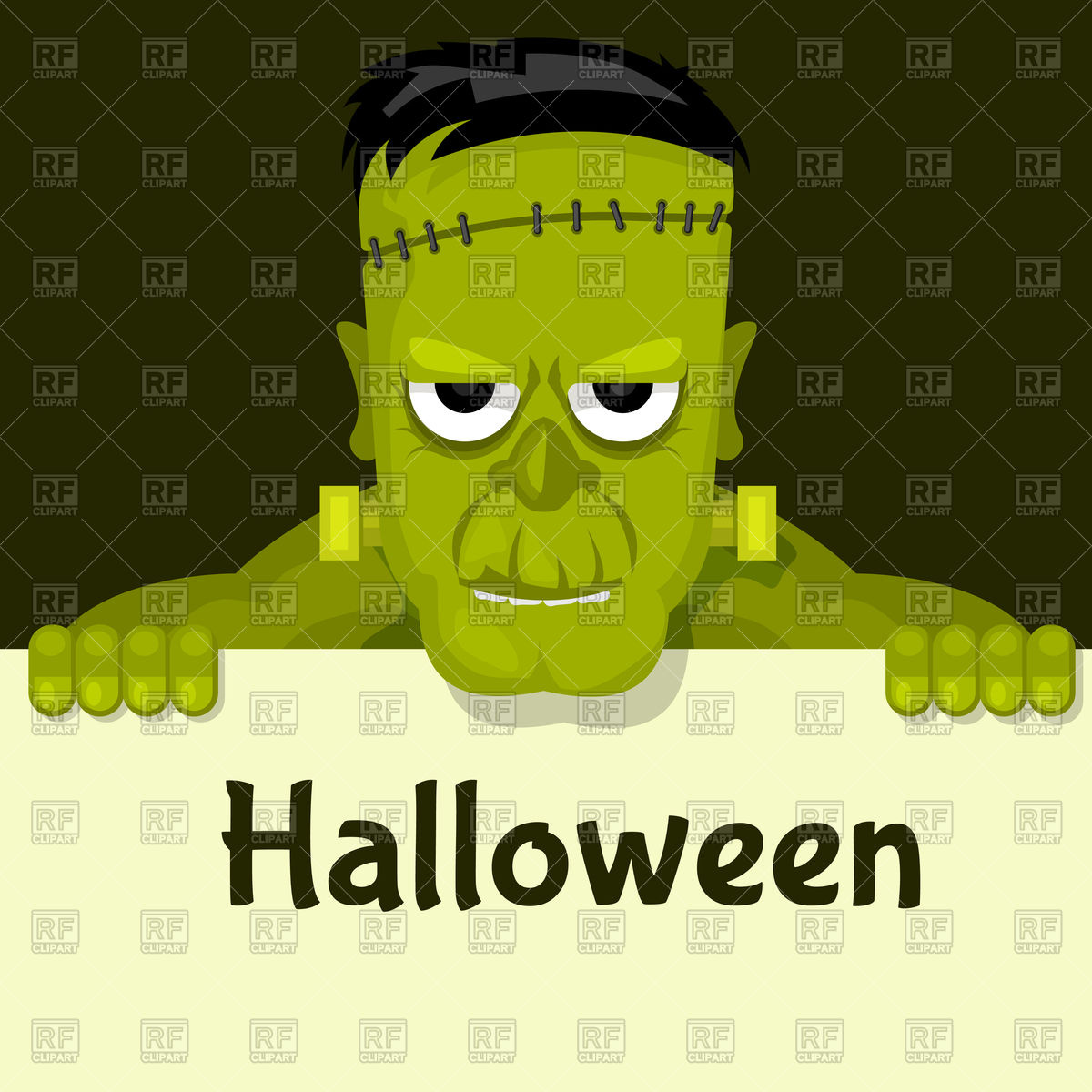 1200x1200 Frankenstein Holds Halloween Poster Free Vector Image Vector