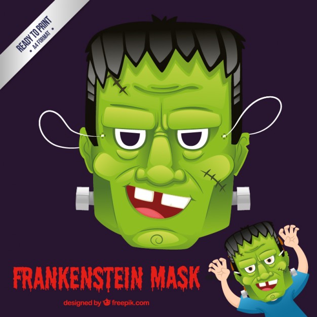 626x626 Frankenstein Mask Vector Premium Download