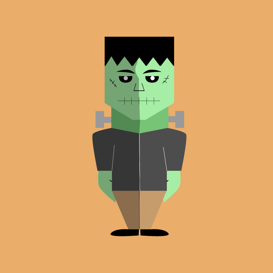 900x900 Halloween Frankenstein Vector Free Download