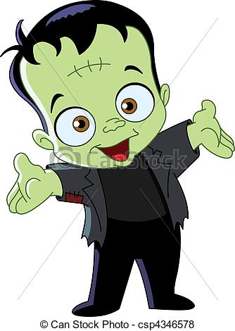 334x470 Cartoon Frankenstein Kid Vector