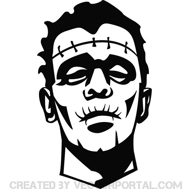 660x660 Frankenstein Face Free Vector 123freevectors