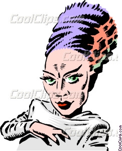 243x300 Bride Of Frankenstein Clipart Head