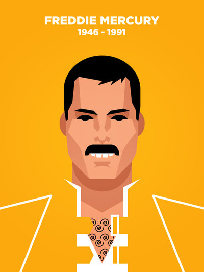 400x533 Freddie Mercury Vector Portrait By Ilpizza