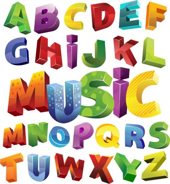 555x600 Colorful 3d Alphabet Vector Graphic Free Vector In Encapsulated