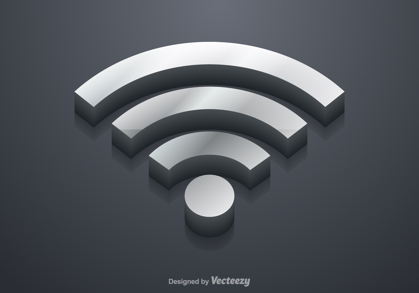 1400x980 Free 3d Wifi Symbol Vector