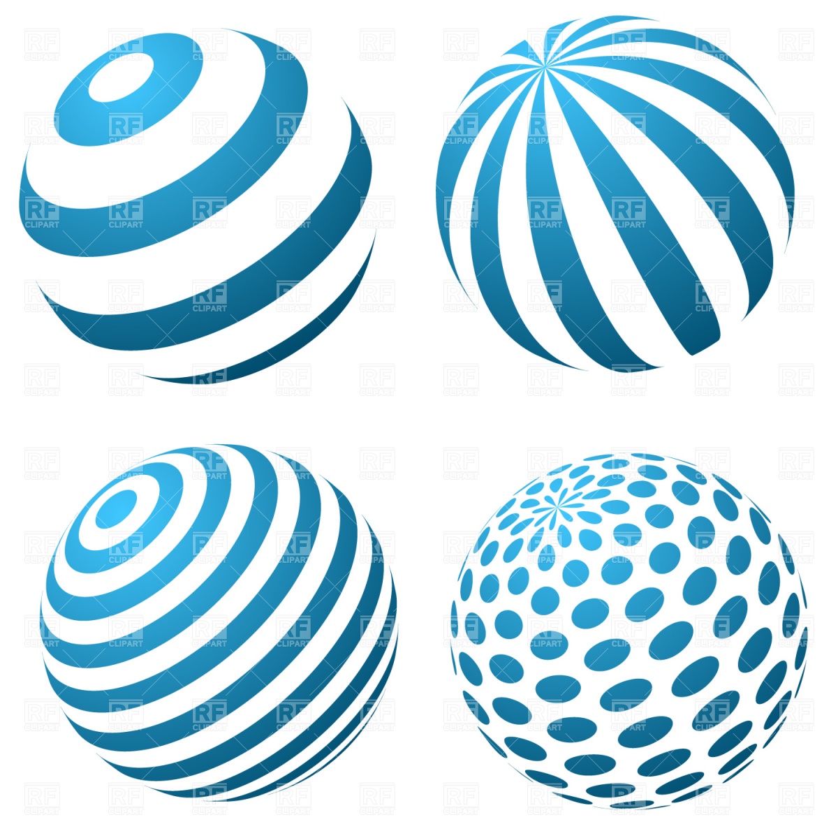 1200x1200 Set Of 3d Spheres Vector Image Vector Artwork Of Business