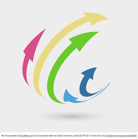 580x581 3d Arrows Logo Concept