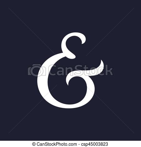 450x470 Ampersand Vector Illustration. Elegant And Stylish Custom