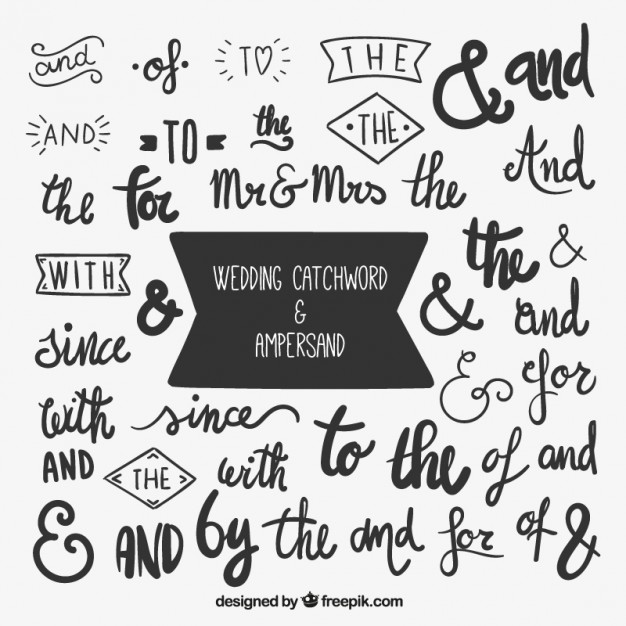 626x626 Wedding Catchword And Ampersand Vector Free Download