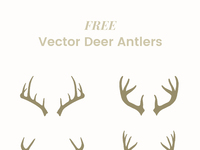 200x150 Free Vector Deer Antlers By Adrian Pelletier