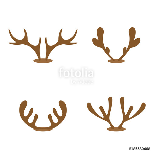 500x500 Set Of Reindeer Antlers Stock Image And Royalty Free Vector Files