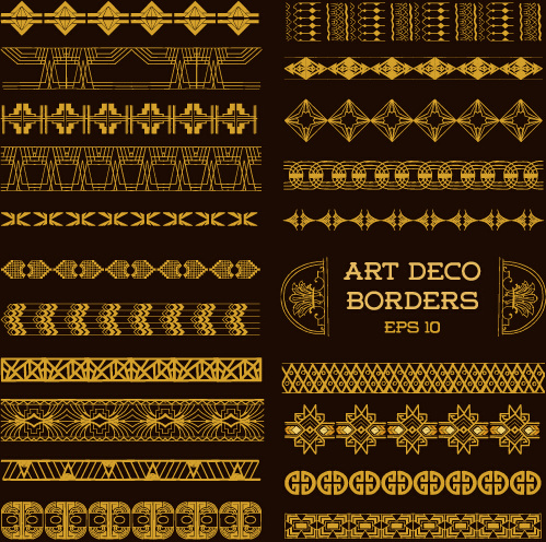 499x496 Deco Art Borders Golden Vector Free Vector In Encapsulated