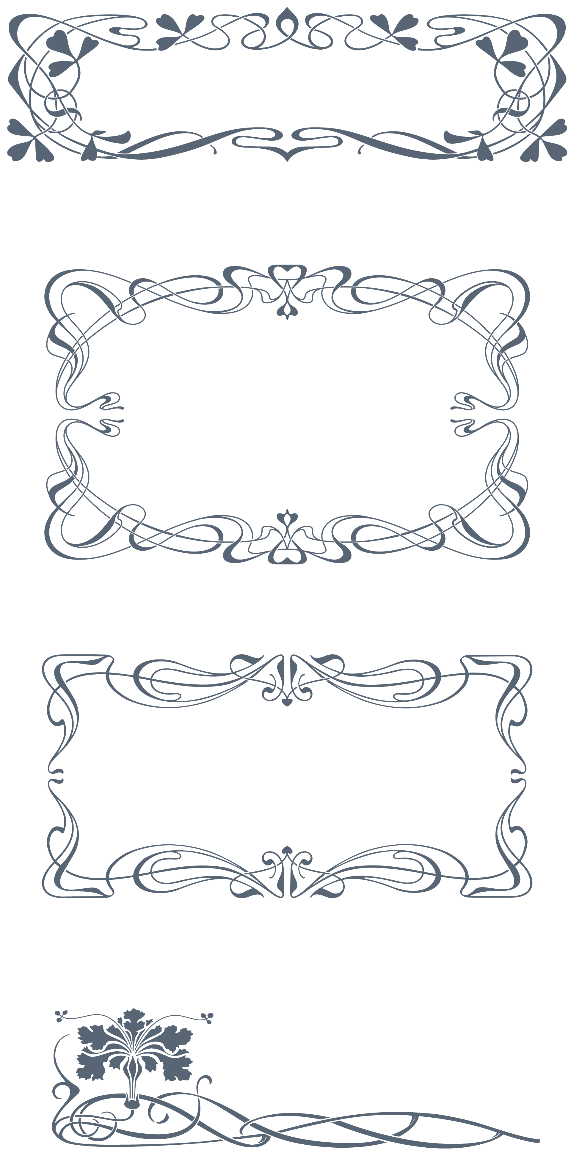 1920x3878 Download Vintage Art Nouveau Art Nouveau 285 Vector Ornaments