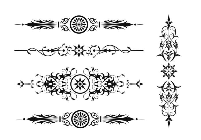 700x490 Art Nouveau Border Vector