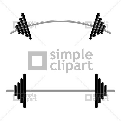 400x400 Barbell Vector Image