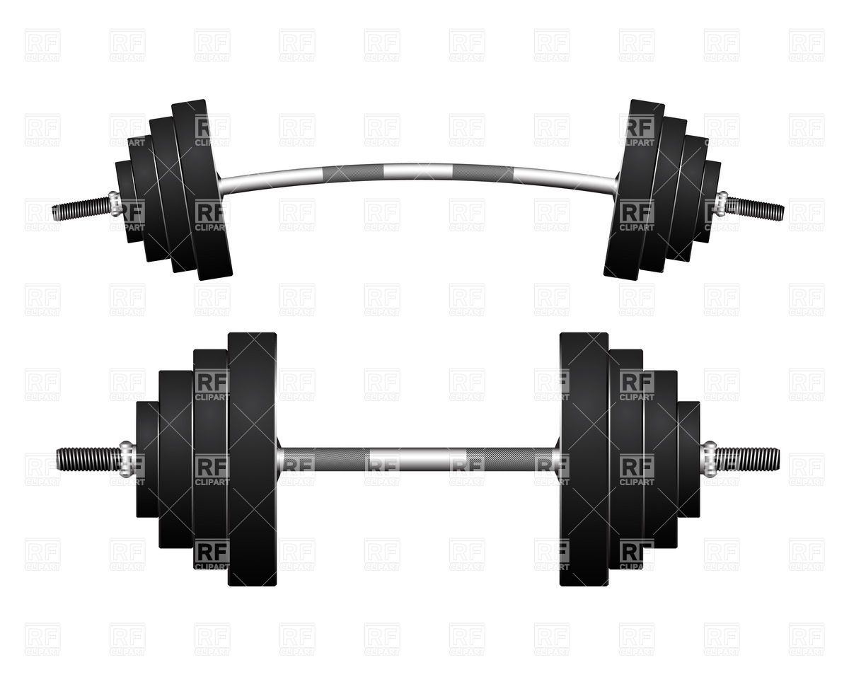 1200x960 Curved Barbell And Heavy Dumbbell Vector Image Vector Artwork Of