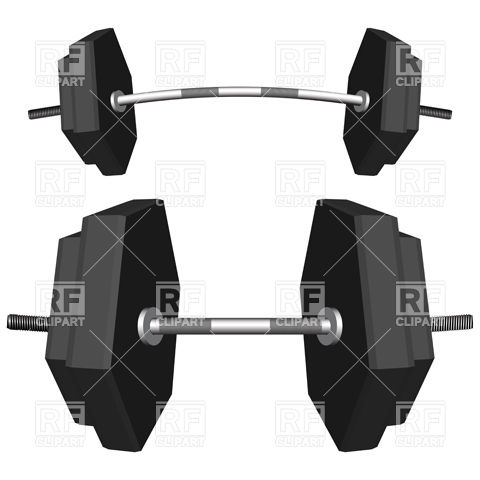 480x480 Hexagonal Weights (Barbell) Vector Image Vector Artwork Of Sport