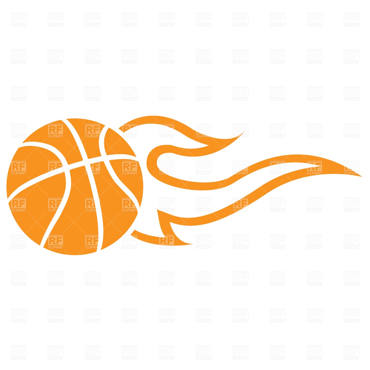 1200x1200 Symbolic Flaming Basketball Ball Vector Image Vector Artwork Of