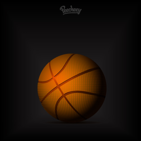 600x600 Basketball Free Vector 123freevectors