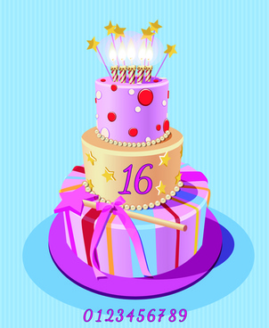 302x368 Birthday Cake Free Vector Download (1,656 Free Vector) For