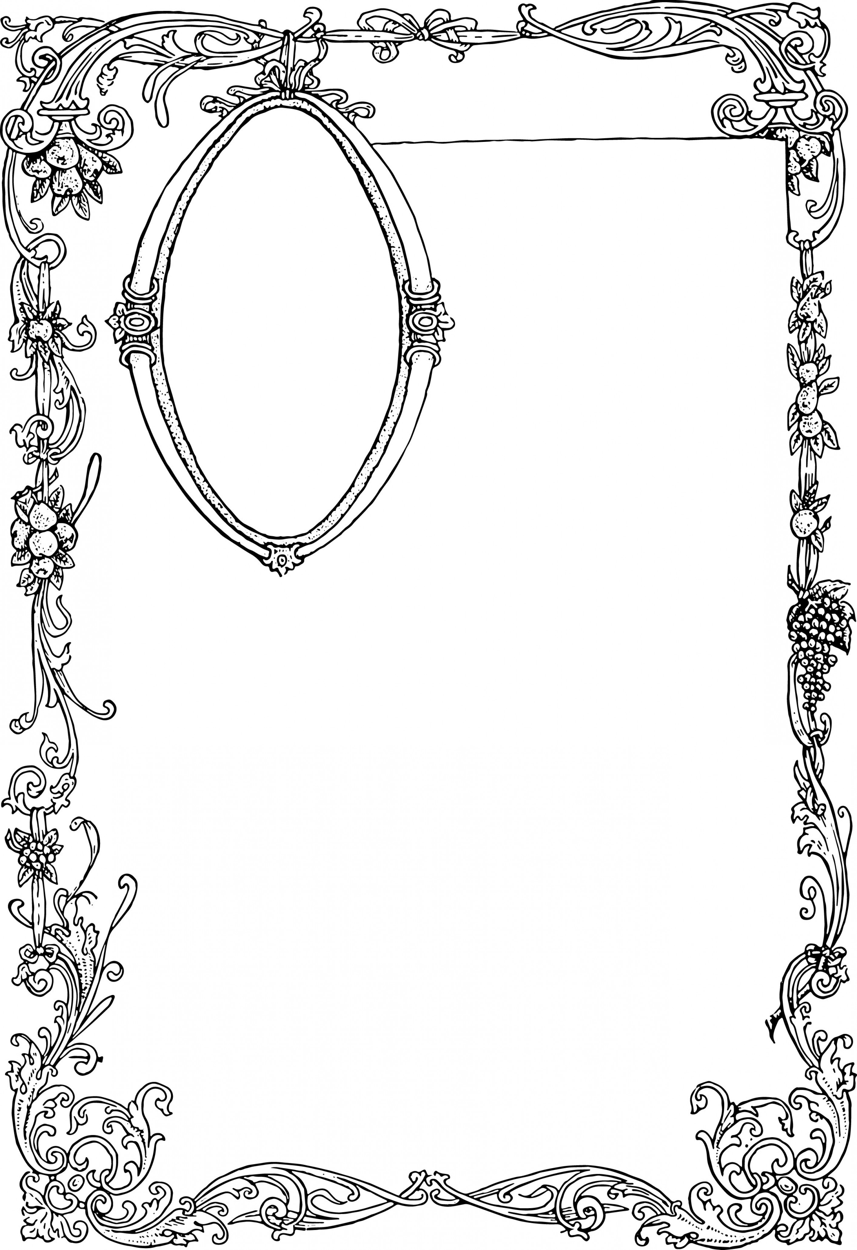 2827x4123 Stunning Free Vector Art Ornate Floral Border And Frame Shopatcloth