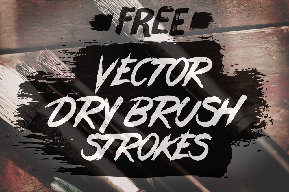 1000x666 24 Free Vector Dry Brush Stroke Illustrator Brushes