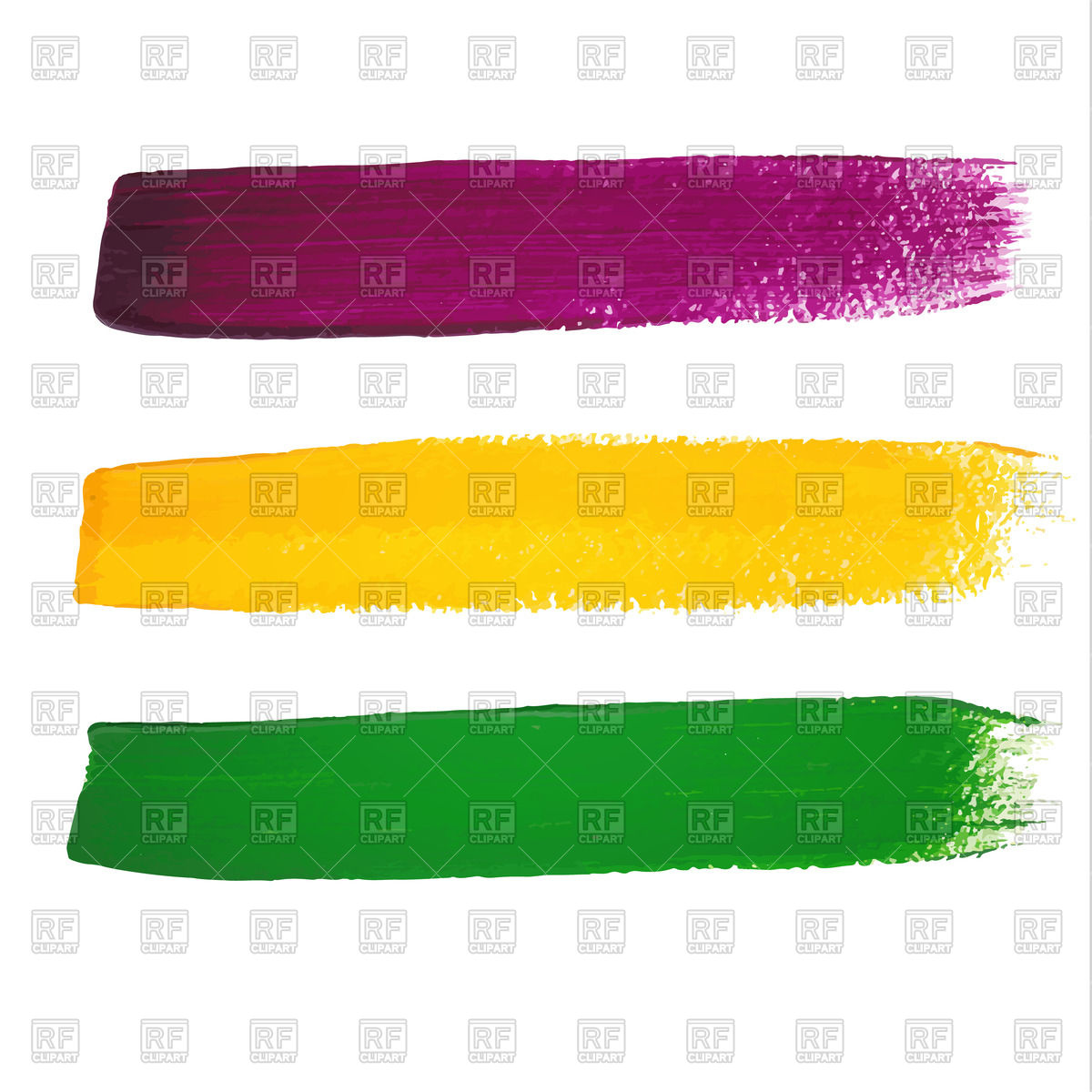 1200x1200 Mardi Gras Watercolor Brush Strokes Vector Image Vector Artwork