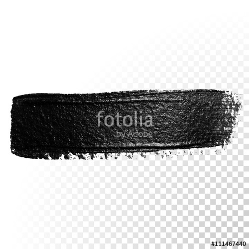 500x500 Black Watercolor Marker Brush Stroke. Vector Oil Paint Gouache