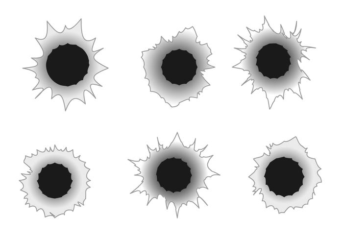 700x490 Bullet Holes In Paper Vectors