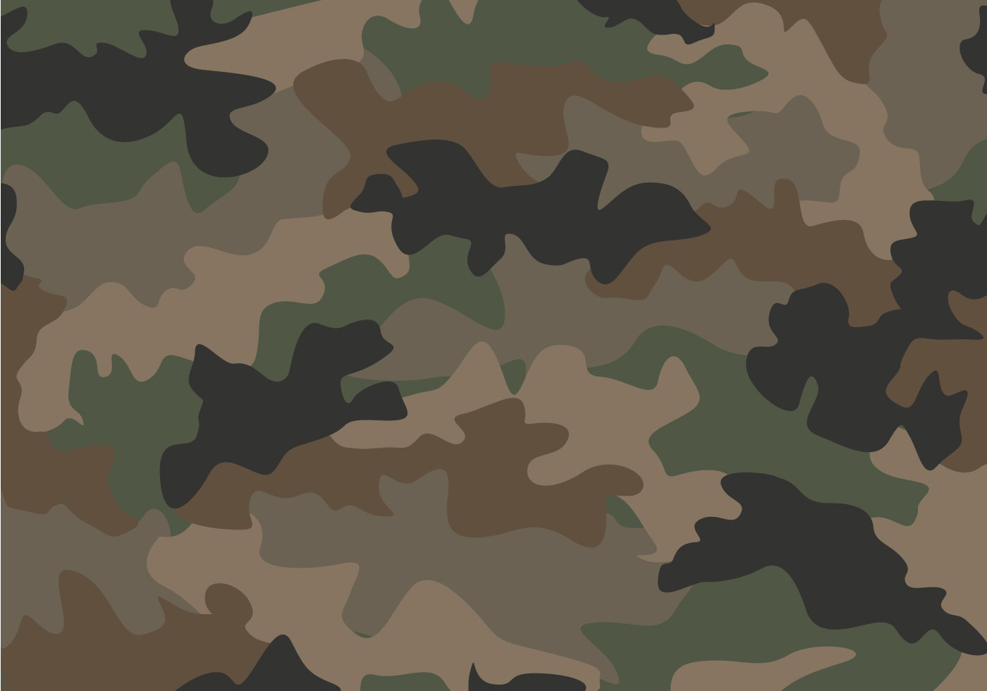 1400x980 Camouflage Seamless Pattern Free Vector Art
