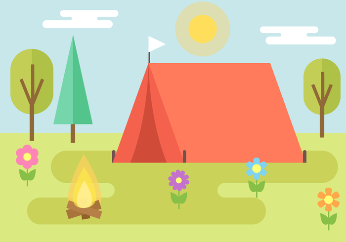 700x490 Free Camping Vector