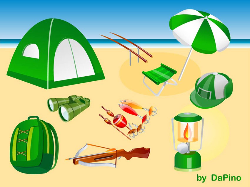 850x637 Camping, Hunting And Fishing Vector Pack Vector Art Amp Graphics