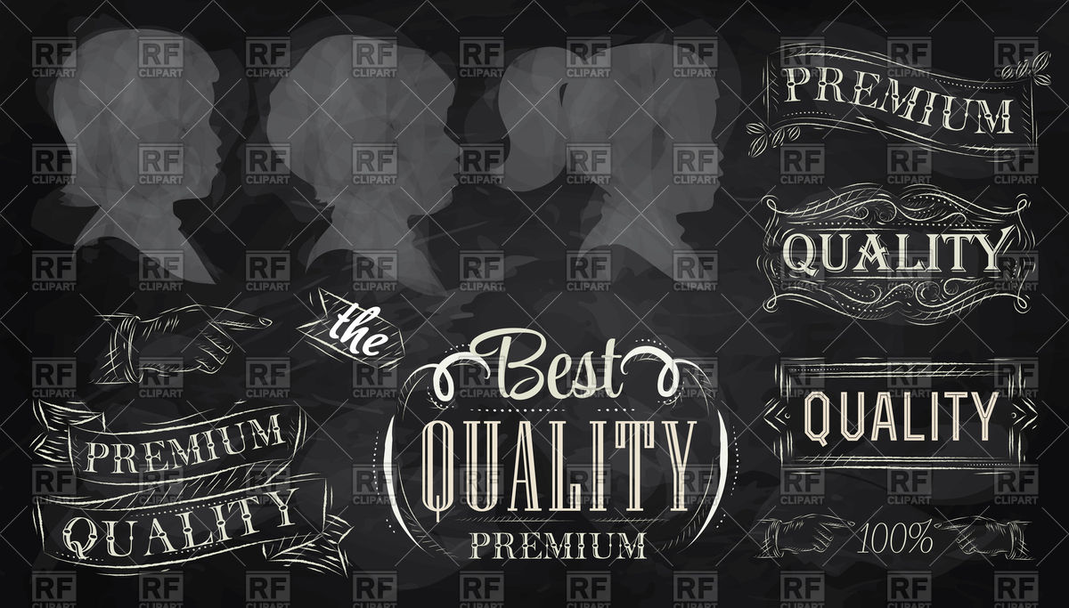 1200x683 Quality Design Elements Of Stylized Drawing With Chalkboard Vector