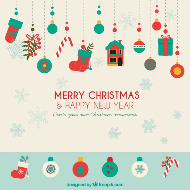 626x626 Create Your Own Christmas Ornaments Vector Free Download