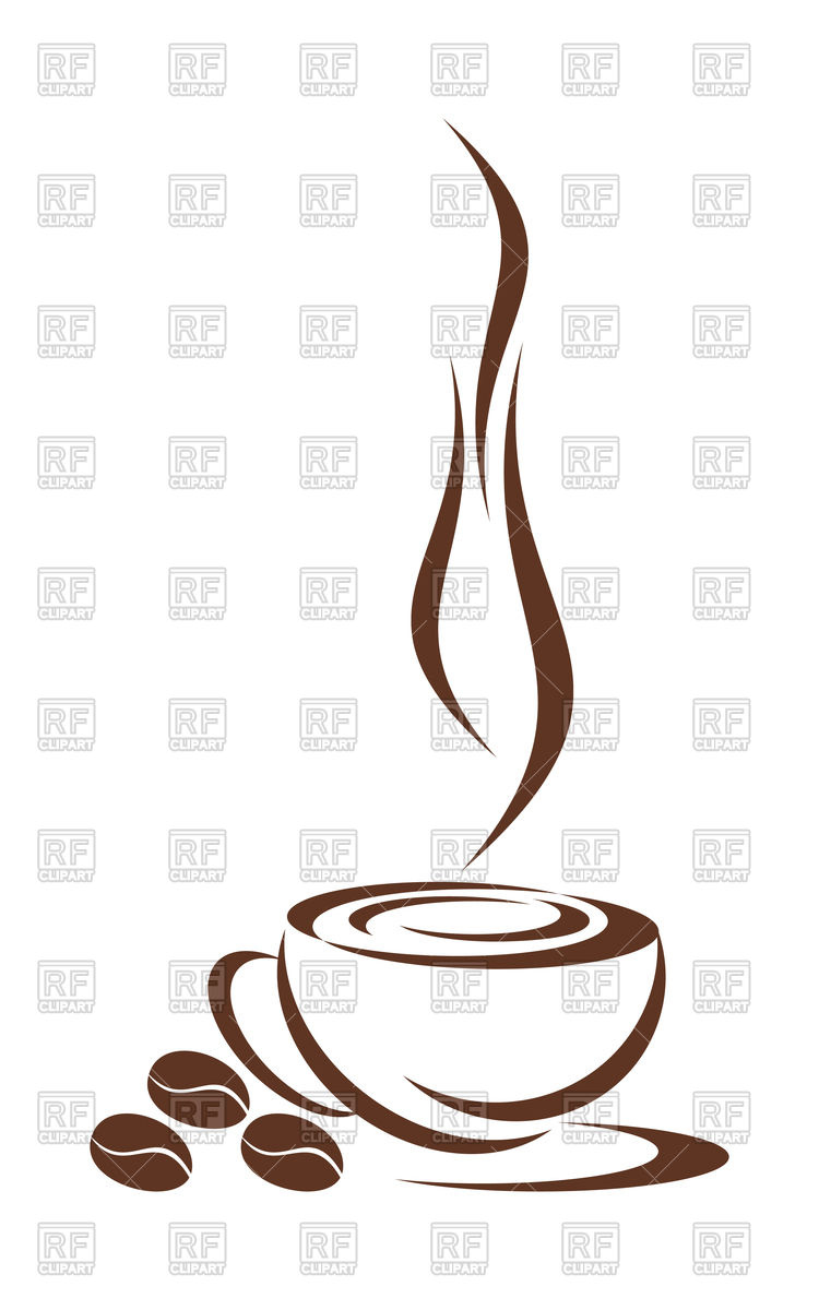 750x1200 Coffee Cup Vector Image Vector Artwork Of Silhouettes, Outlines