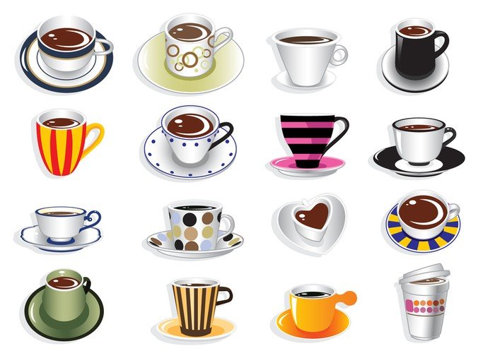 676x507 Free Coffee Cup Vector Set Psd Files, Vectors Amp Graphics