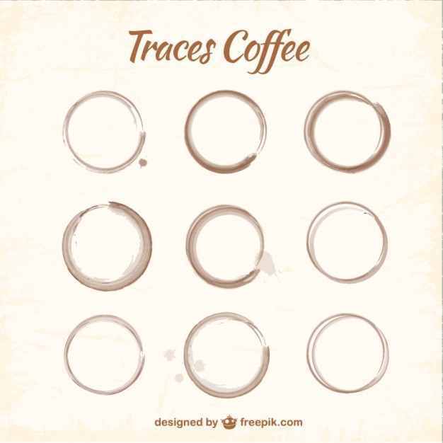 626x626 Coffee Stains Pack Vector Free Download