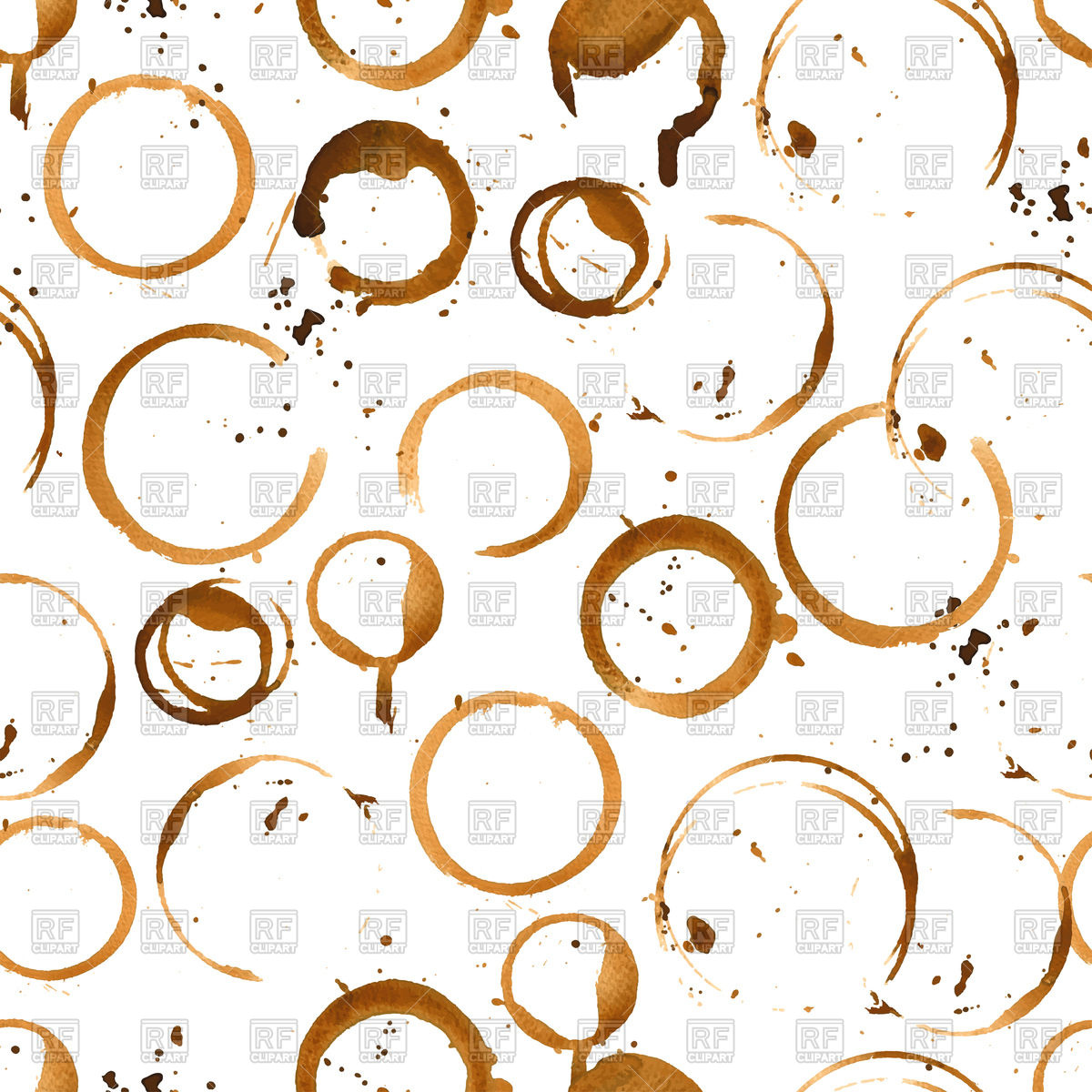 1200x1200 Seamless Pattern With Coffee Stain Circles Vector Image Vector