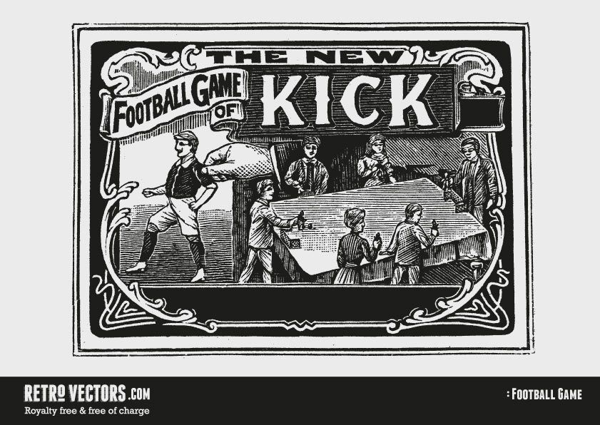 841x596 Vintage Football Game Vintage Vectors Royalty Free Free Of