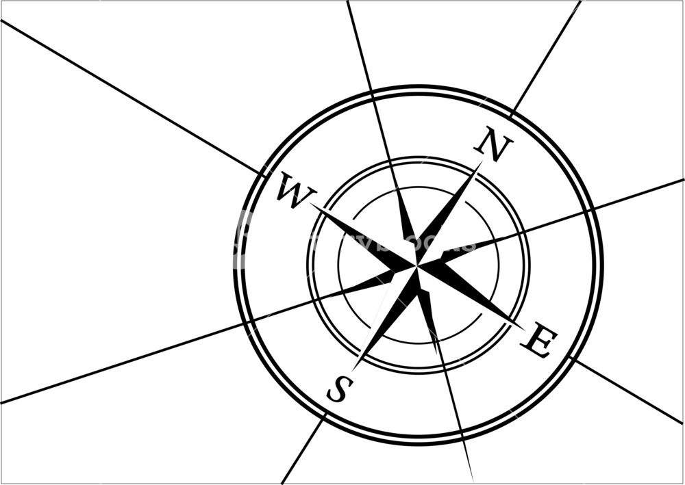 1000x709 Compass Rose Vector Royalty Free Stock Image