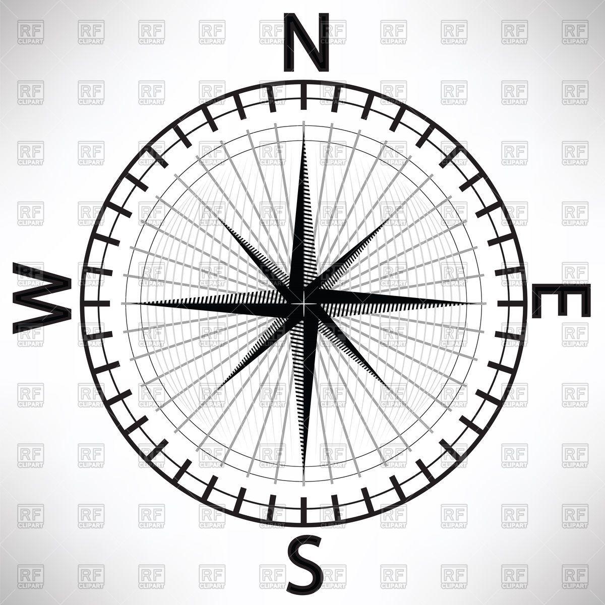 1200x1200 Compass Rose Vector Image Vector Artwork Of Signs, Symbols, Maps