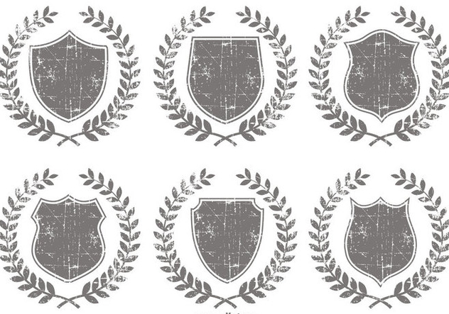 632x443 Grunge Crest Shapes Free Vector Download 389311 Cannypic