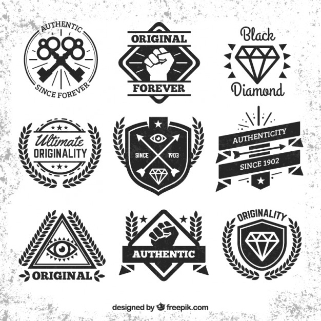 626x626 Hipster Badges Collection Vector Free Download