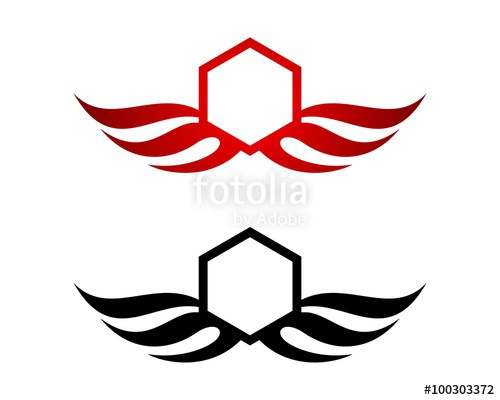 500x400 Wing Crest Hexagon Logo Stock Image And Royalty Free Vector Files