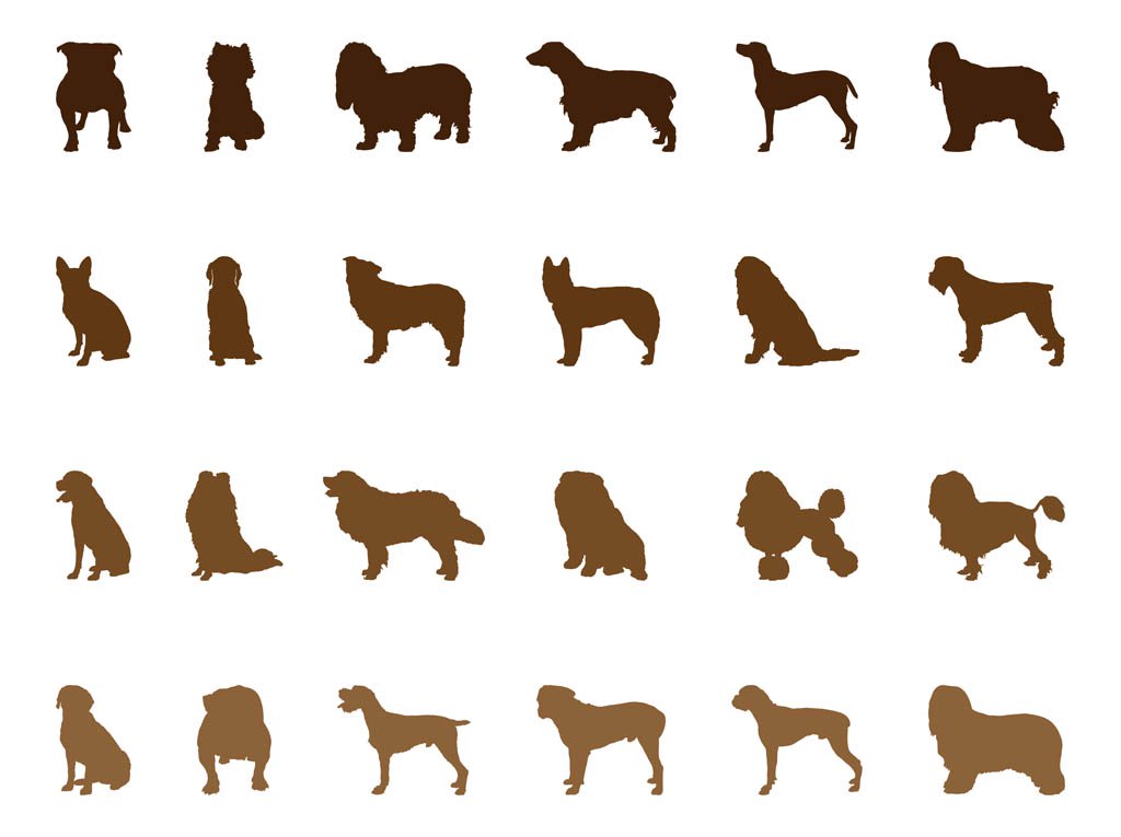 1024x765 Dog Silhouettes Set Vector Art Amp Graphics