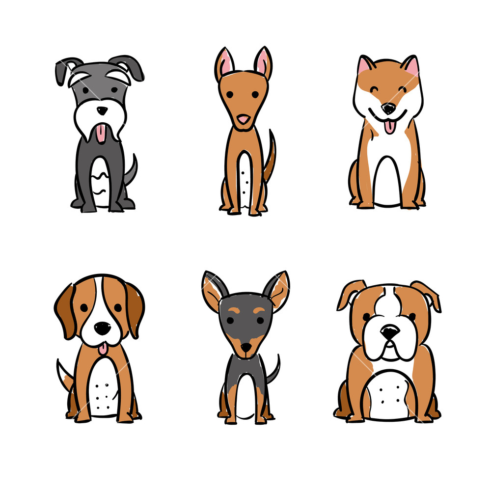 1000x1000 Cute Dog Vector Art Royalty Free Stock Image